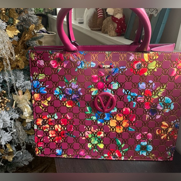 Valentino By Mario Valentino Handbags - Valentino Victoria Flower Monogram Satchel